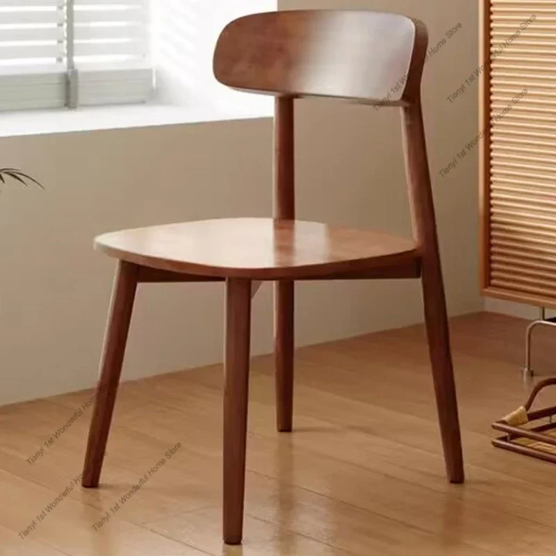 Solid Wood Dining Chair Modern Salon Minimalistic Wabi-Sabi Kitchen Chair Negotiation Cadeiras De Jantar Home Furniture