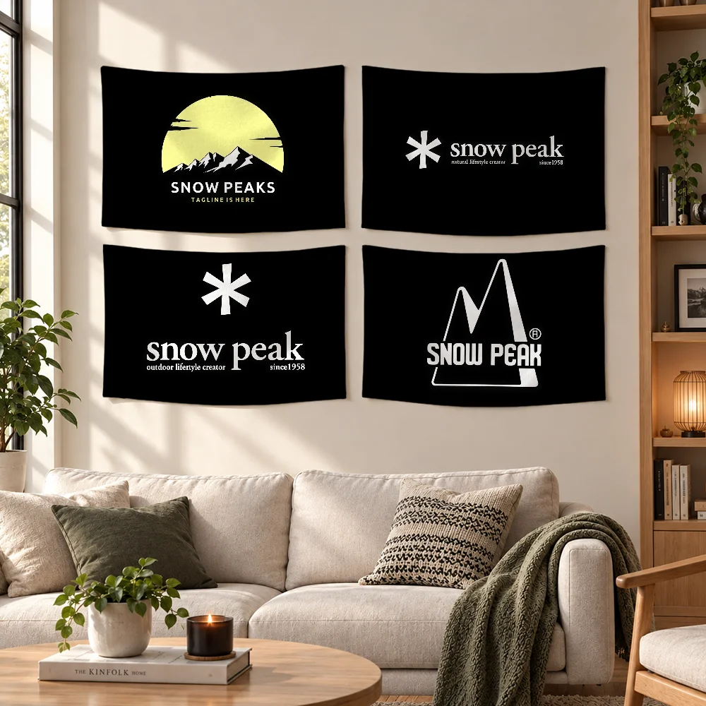 Fashion Outdoor S-SnowS P-Peak-ES Logo flag Decorative Banners Suitable For Outdoor Camping Family Parties And Garden Walls Gift