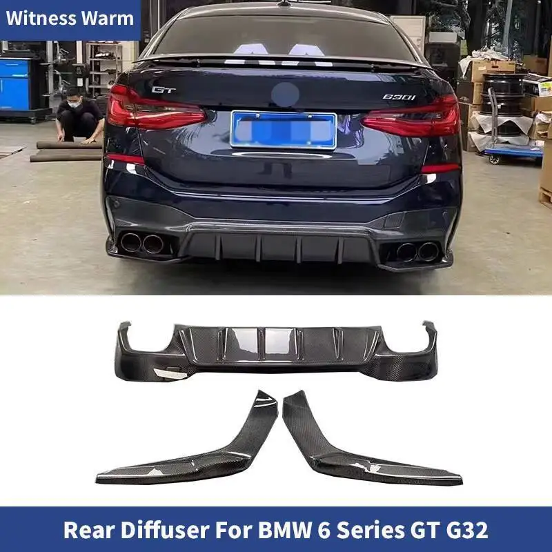 Pare-chocs arrière de voiture en fibre de carbone pour BMW, protection de diffuseur, Jules Spomicrophone, BMW Série 6, IGHTG32, LCI, M-dehors, 2021 +