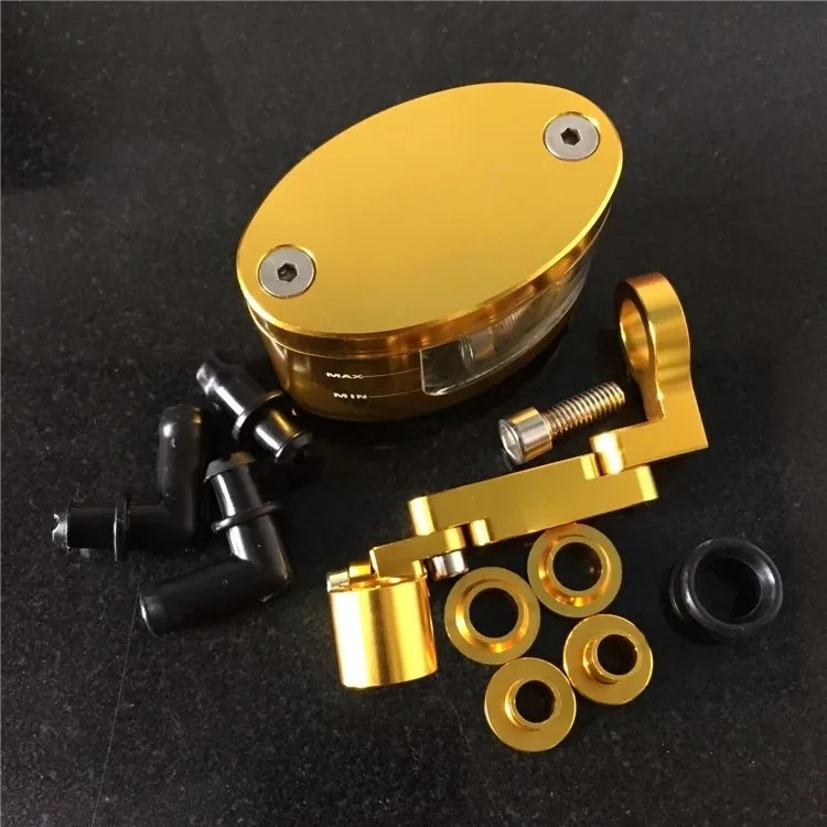 

CNC Motorcycle Brake Fluid oil Reservoir Cup tank +support bracket FOR KTM YAMAHA MT07 MT09 TMAX500 530 HONDA YZFR3 R25 kawasaki