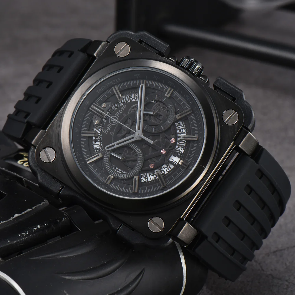 2026 New Fashion Top Quality Original Brand Watches For Mens High Quality Square Quartz WristWatch Automatic Date AAA Male Clock image 3