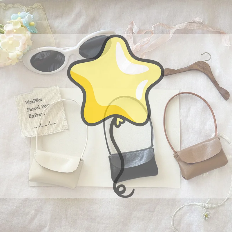 

Новая кукольная сумка 15-17 см, женская кожаная сумка, кошелек из искусственной кожи, аксессуары, украшение для кукольного домика, игрушка для ролевых игр