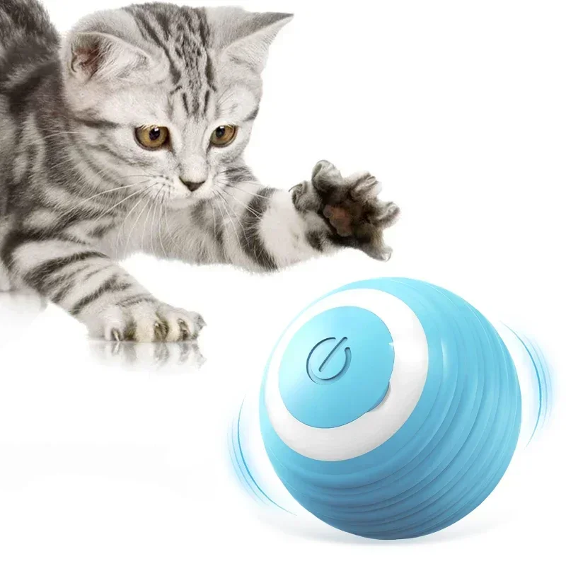 Smart Interactive Cat Toy 360 Automatic Rotating Rolling Ball USB Rechargeable Pet Toy Stimulate Hunting Instinct for Your Kitty