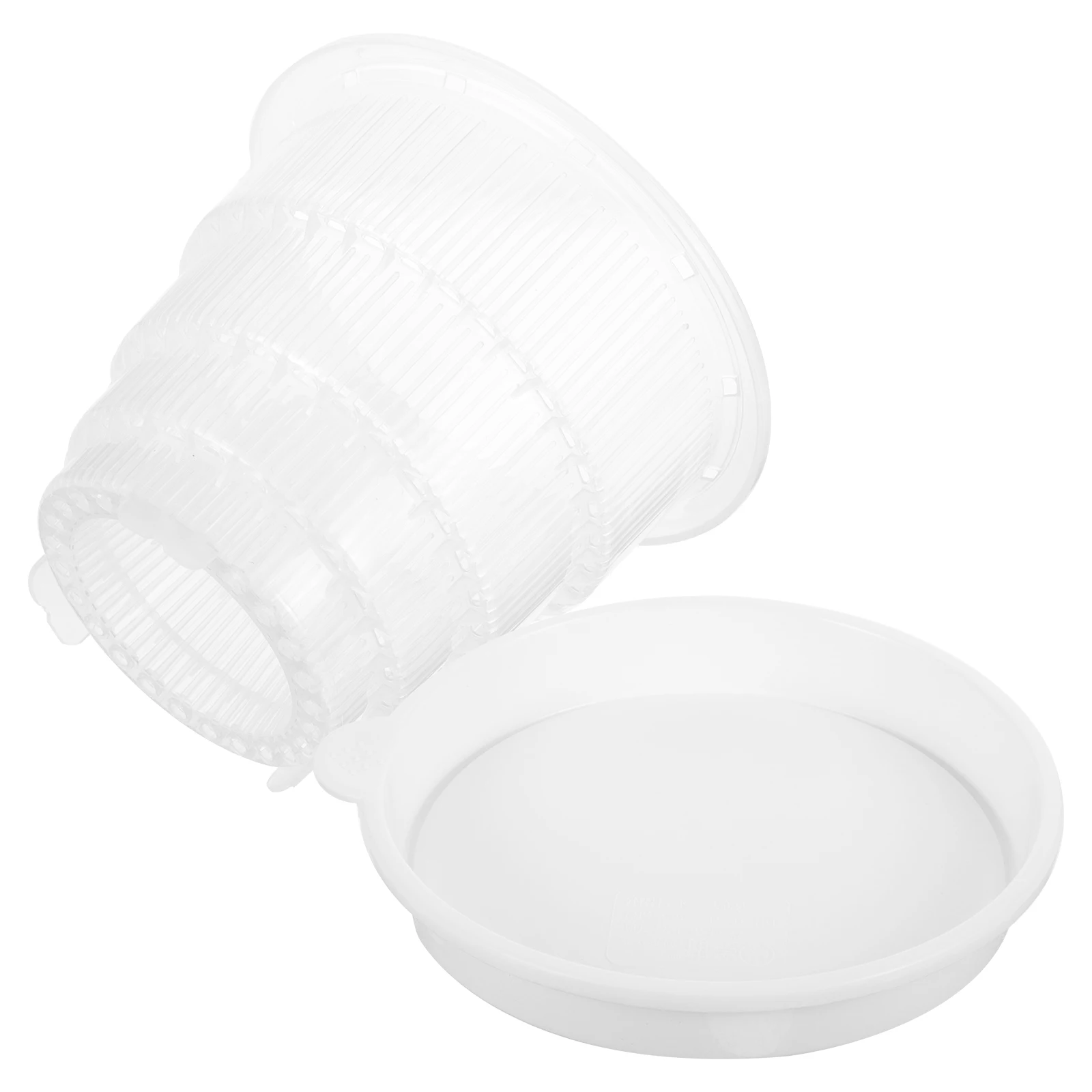 

1 set 1 Set Clear Plastic Orchid Pot With Drainage Holes Small Slotted Planter For Orchid Tray Garden Flowerpot For