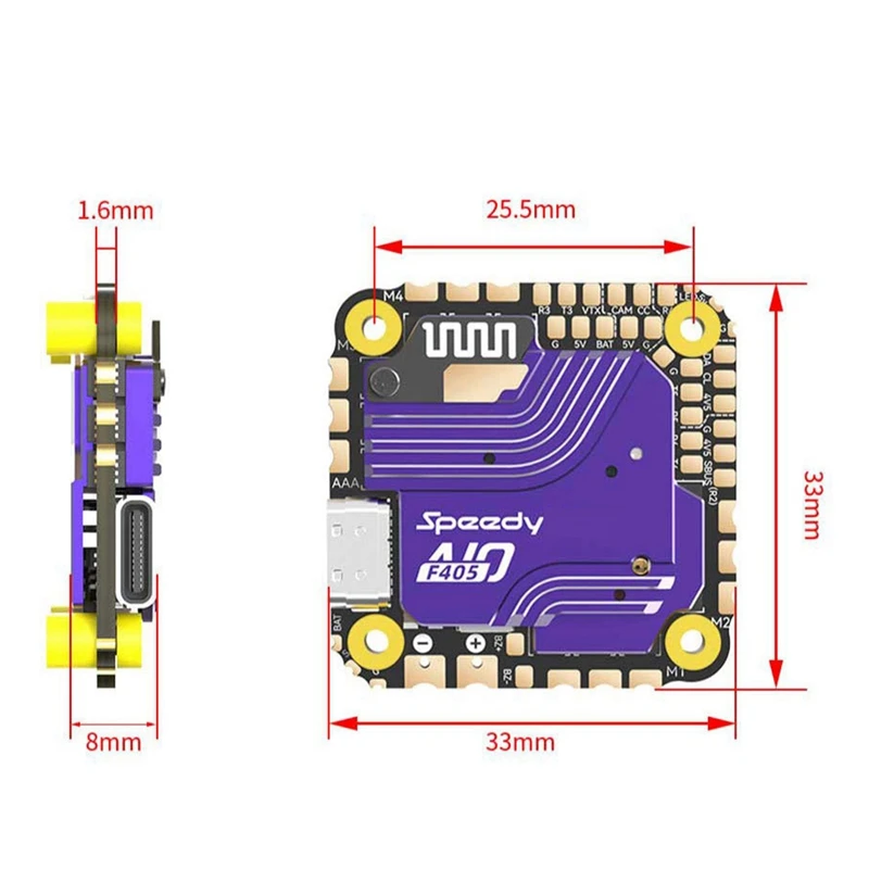 For Speedybee F405 AIO Flight Controller 40A Blue-Jay 3-6S Integrated Flight Controller For FPV Freestyle Drones