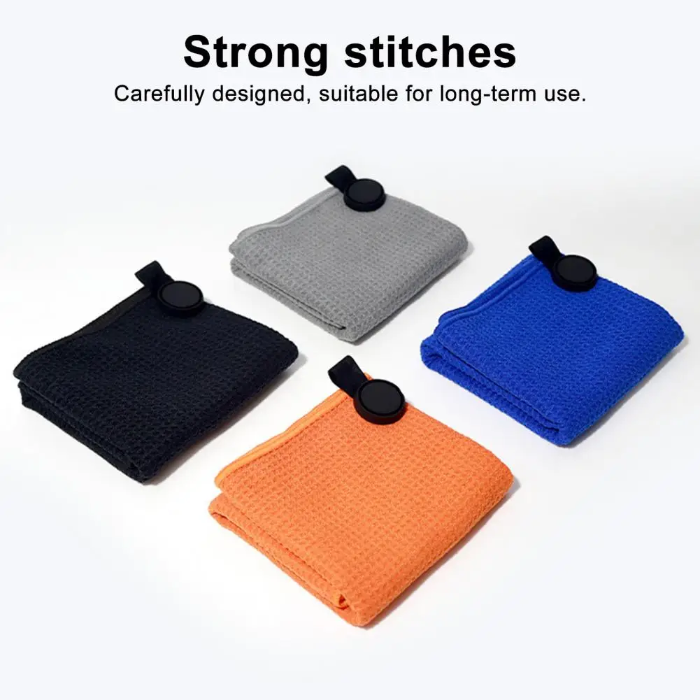 

Magnetic Microfiber Golf Towel with Carabiner Towel Waffle Pattern Golf Club Ball Cleaning Cloth Golf Accessories Golfer Gift