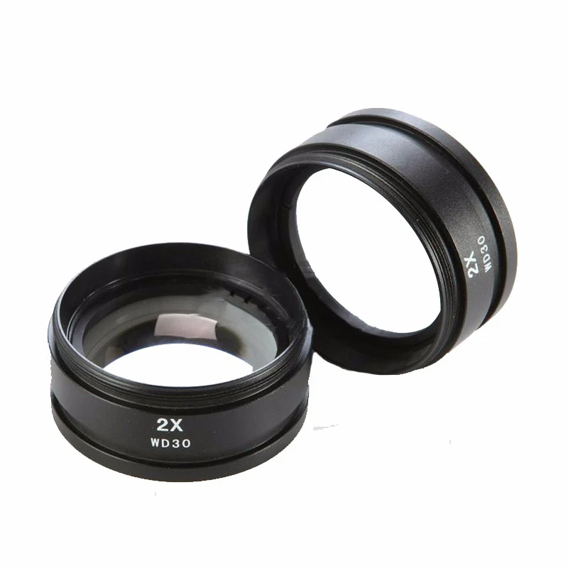 Kailiwei 2X Độ Phóng Đại Mục Tiêu Phụ Trợ Ống Kính Máy Ảnh Kính Hiển Vi Ống Kính Cho Trinocular Stereo Zoom Kính Hiển Vi Phụ Kiện