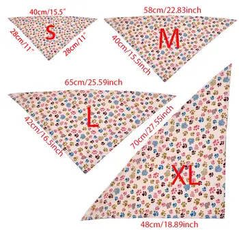 10/40/80 件裝,4 種尺寸可選,100% 純棉透氣狗狗頭巾,中大型犬適用,寵物頭巾,包郵 10 最佳銷售 寵物頭巾 - №8