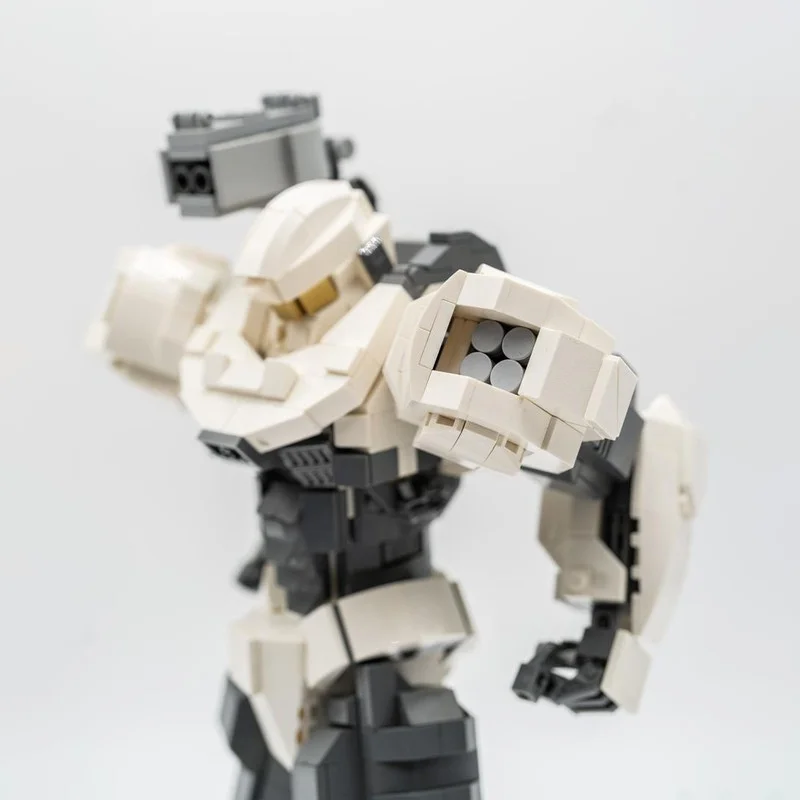 مجموعة مخصصة مكونة من 1244 مكونة من قطعة: قم بإعادة إنشاء حافة المحيط الهادئ على طراز White Ranger Jaeger Mech