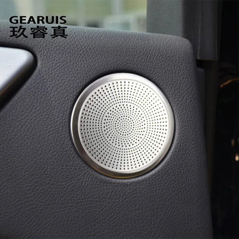 Car Styling For Mercedes Benz GLE W166 Coupe C292 ML X166 GL GLS Door Speaker Stickers Rear B column Window Audio Speaker Cover