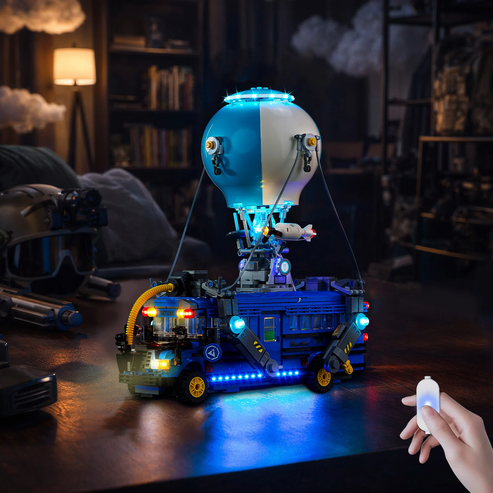 LED-Beleuchtungsset ohne Modellbausatz, geeignet für LEGO Fortnite Battle Bus 77073 Bausteine