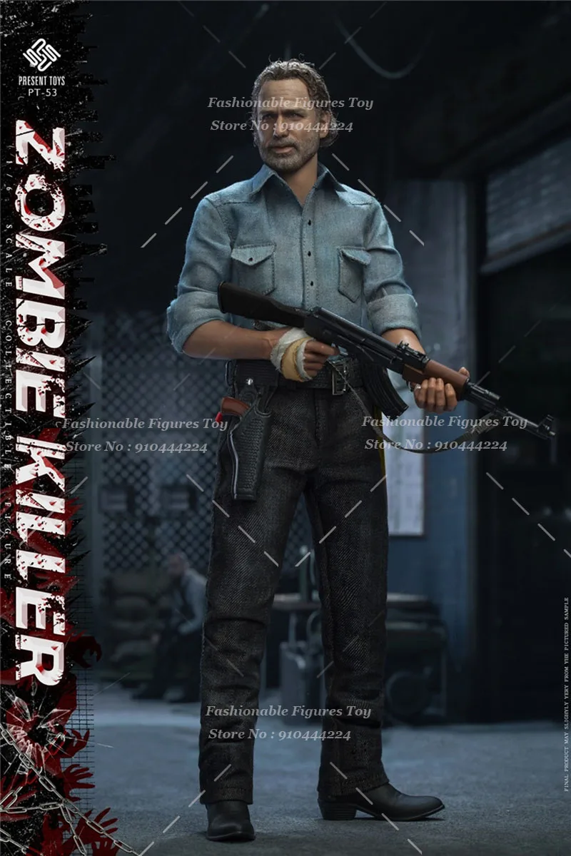 PRESENTE BRINQUEDOS PT-sp53 1/6 Homens Soldado Zombie Killer Rick Conjunto Completo 12 Polegada Figura de Ação Modelo Melhor Coleção Brinquedos de Presente