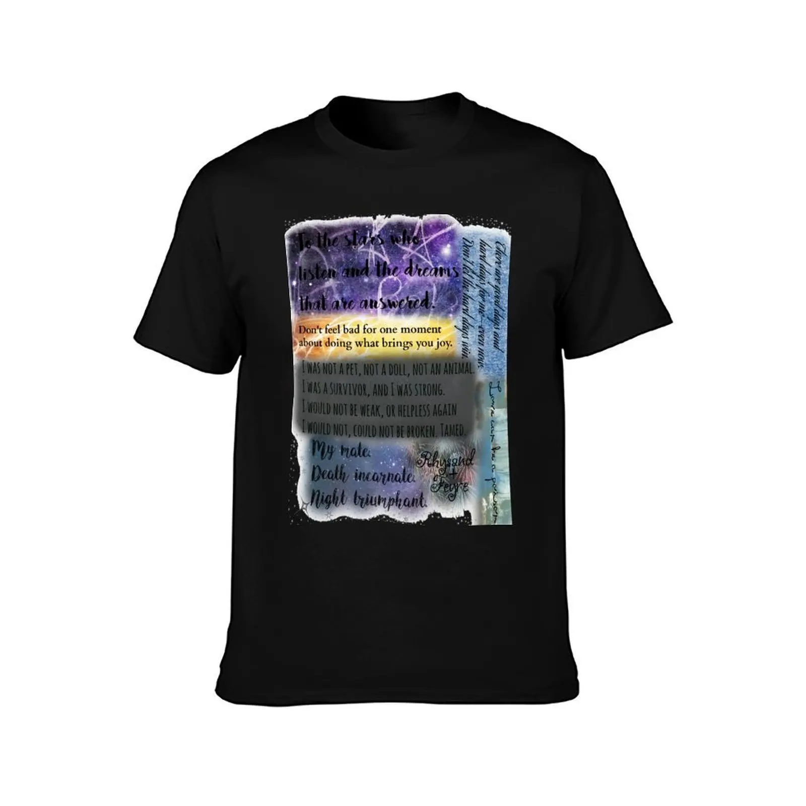 ACOTAR QUOTE COLLAGE T-Shirt Lightweight Running Sports T-Shirt