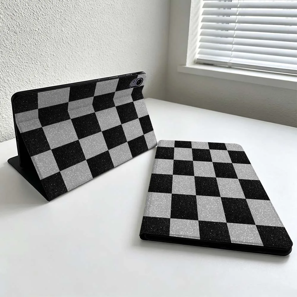 Black white Checkerboard Print Cover For Huawei MatePad MediaPad MagicPad Honor Pad 10 9 8 X10 X9 X8 Pro Soft Inch Tablet Case