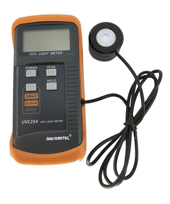 UVC254 UVC Light Meter Lux Meter for UV Radiation Intensity Measurement 1uW cm2- 39.99mW/cm2 Range