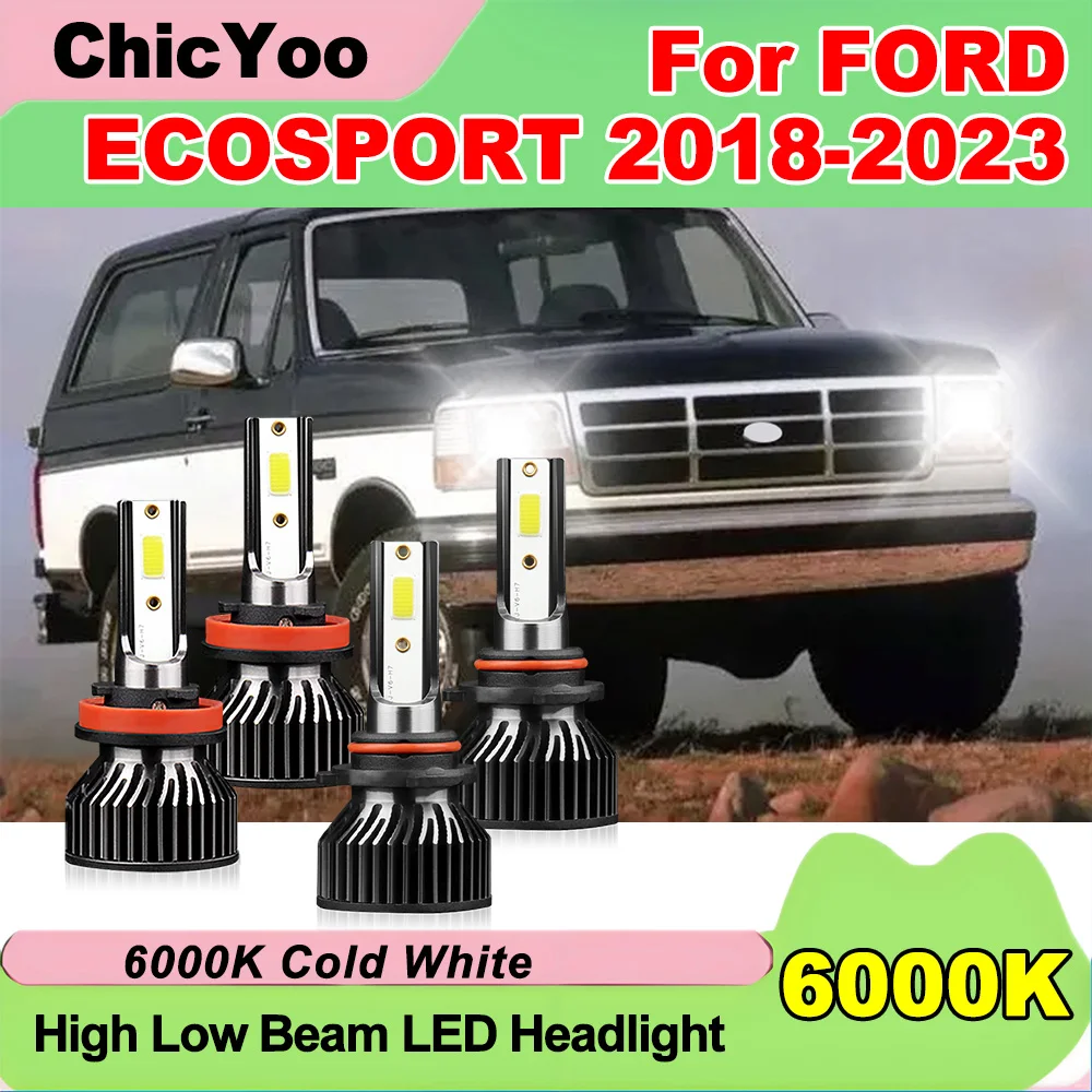 

2PCS 40000LM Plug And Play LED Headlight Auto Lights 12V 240W High Power Car Headlamps High Low Beam For FORD ECOSPORT 2018-2023