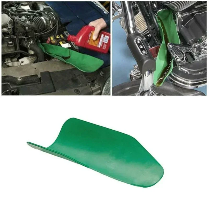 Flexible Drain Oil Guide Tool Foldable and Bendable Car Funnel Oil Guide Plate Motorcycle Car Engine Oil Refuelling Accessories