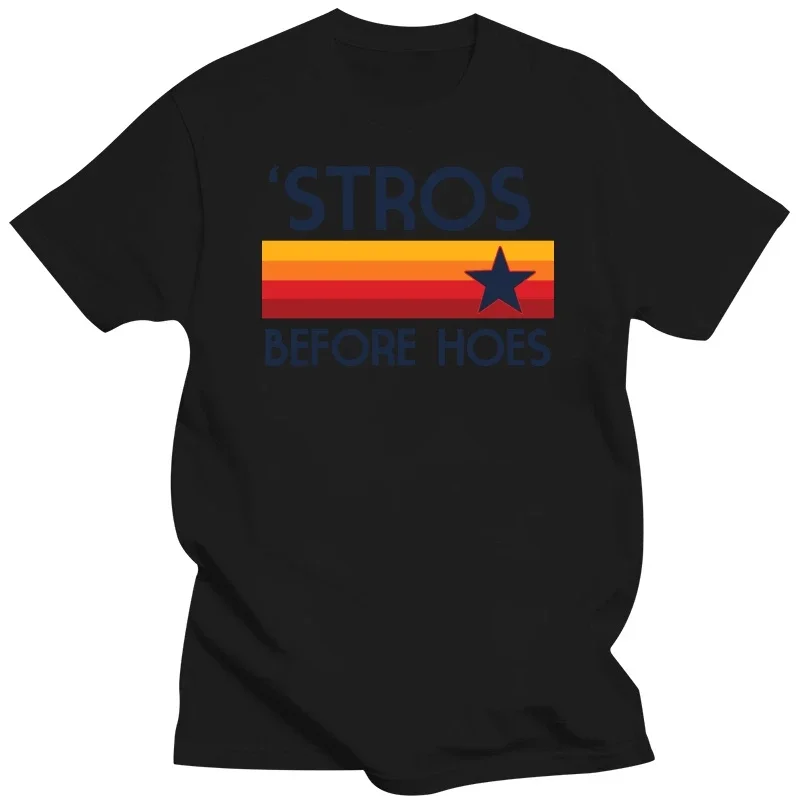 Short Sleeve new men shirt STROS BEFORE HOES Houston Baseball throwback Astro shirt Cotton.streetwear 2024.Summer vintage Tee