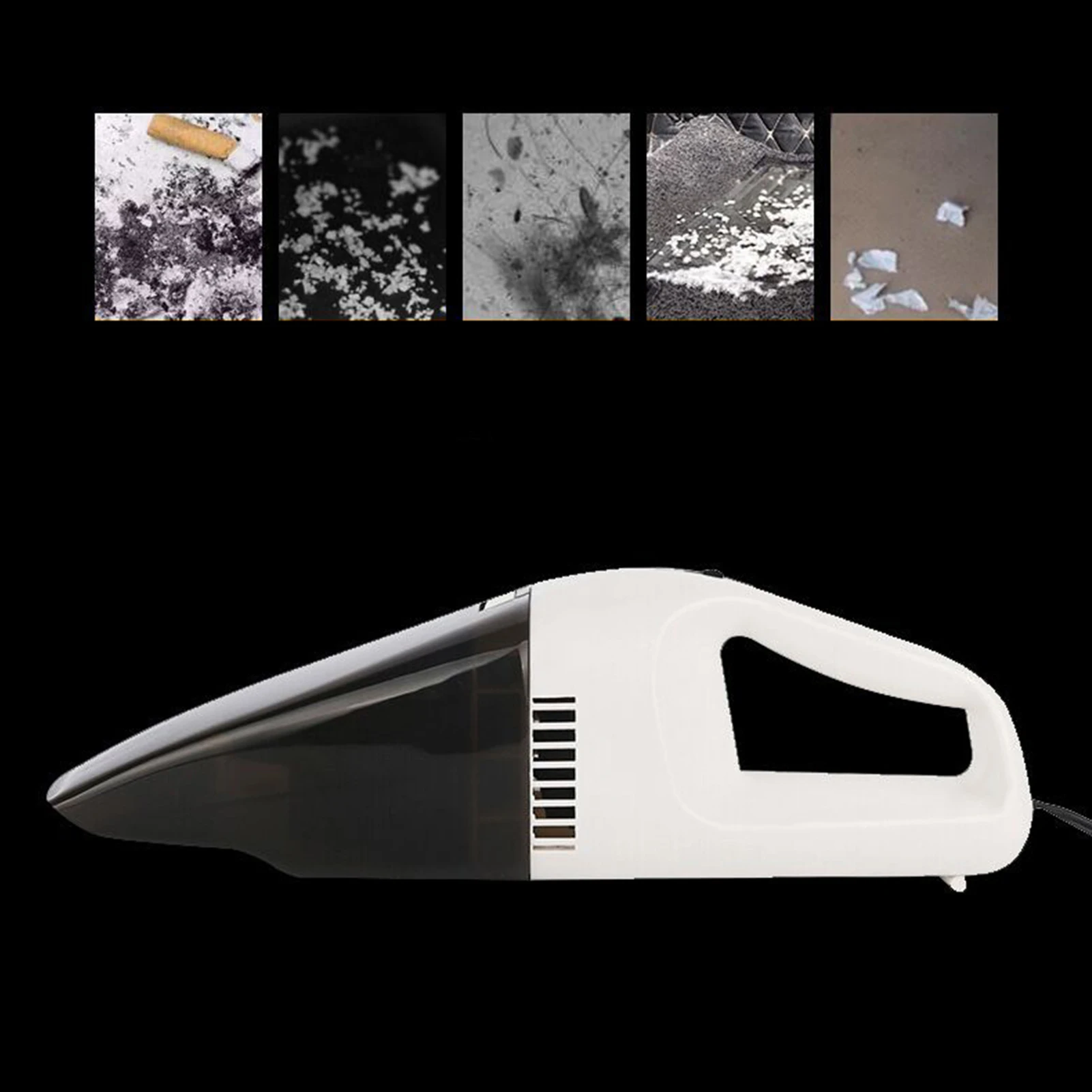 Aspiradora de mano Aspiradora de mano Alta potencia Disipación rápida del calor Diseño ergonómico Aspiradora portátil para automóvil 100W 12V