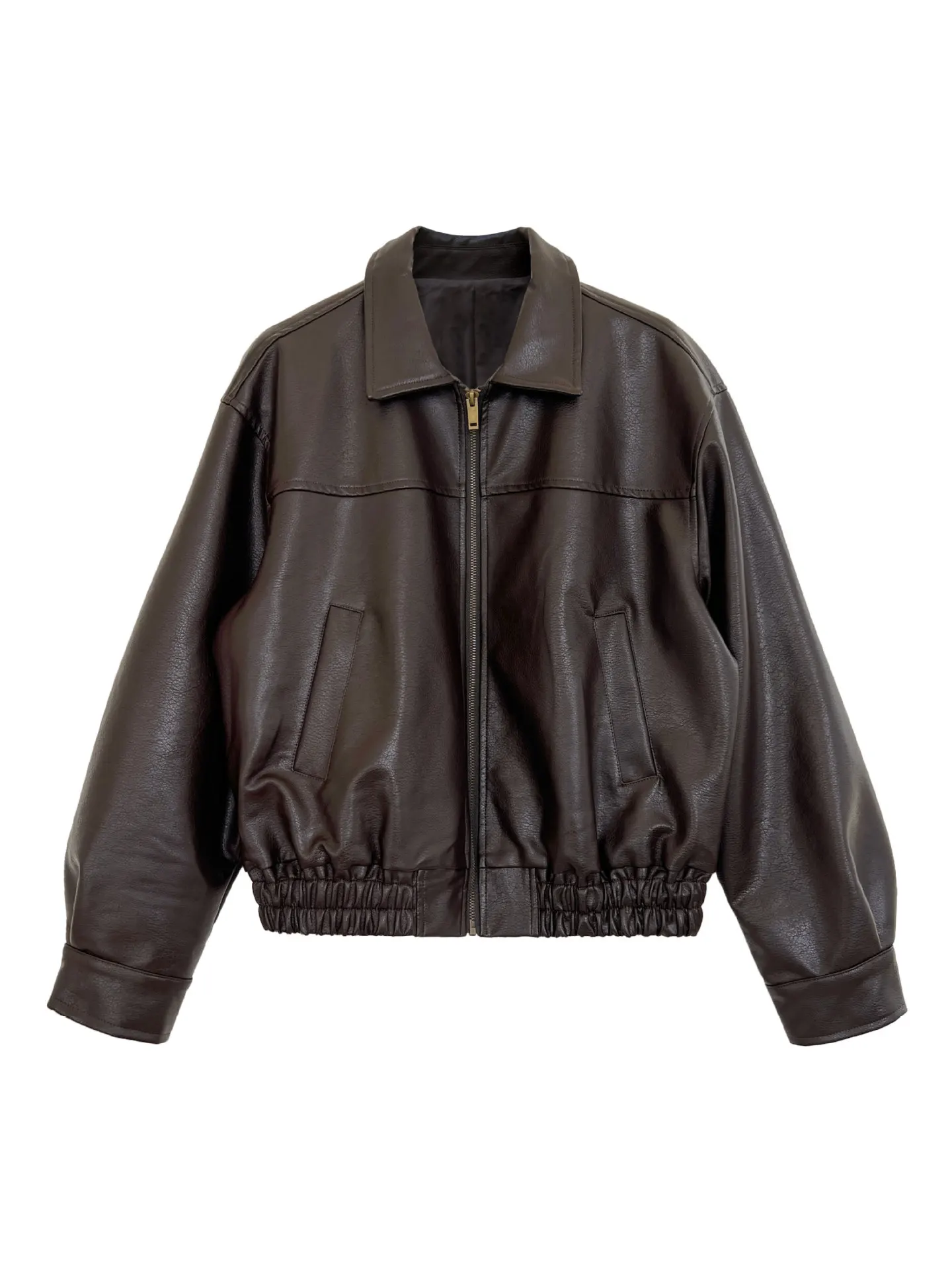 Giacca in pelle di fascia alta stile motociclistico coreano alla moda da donna 25 autunno nuova collezione giacca casual in vita