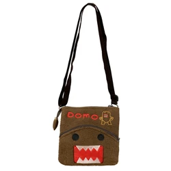 Domo Kun Plush Crossbody Bags Double Layered Mini Small Shoulder Messenger Bags for Women Men Phone Bag