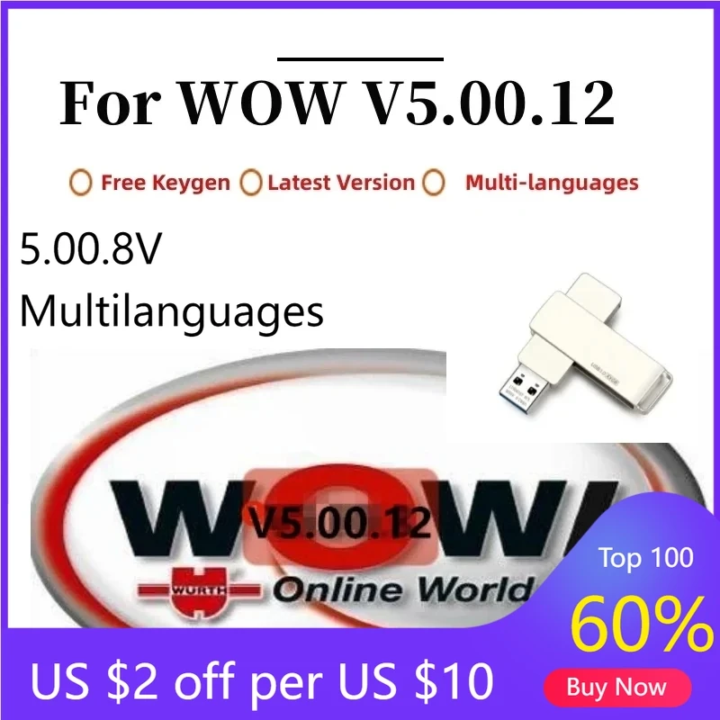 2026 Hot Sale Repair Software W OW V5.00.12 & 5.00.8 R2 Multilingual Diagnostic Tool for TCS Cars- Auto Scanner Keygen Software