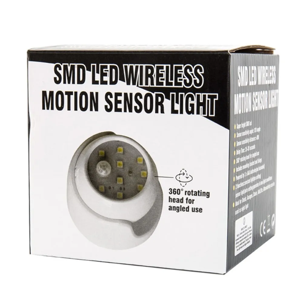 Induction Wall Night Light Multi-purpose Wall Night Light Energy-saving LED Wall Lamp 360-degree Rotation Porch Lamp Portable