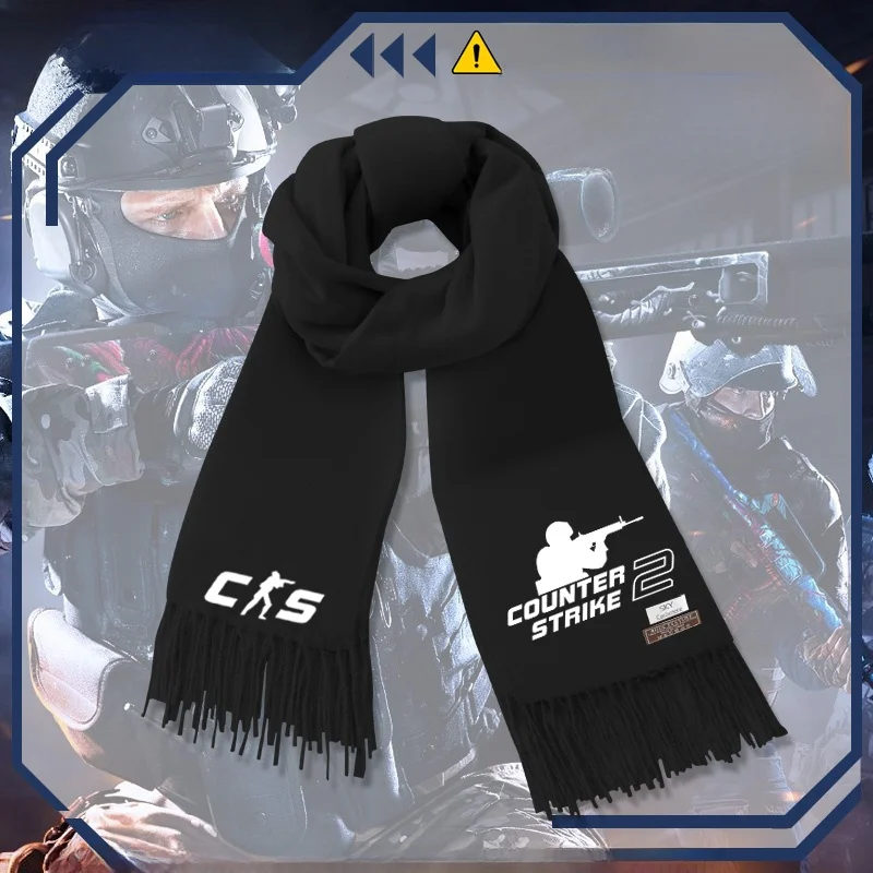 

CSGO Counter-Strike Global Offensive Зимний теплый шарф унисекс для студентов, киберспорта, универсальный, модный, из полиэстера, похожего на кашемир