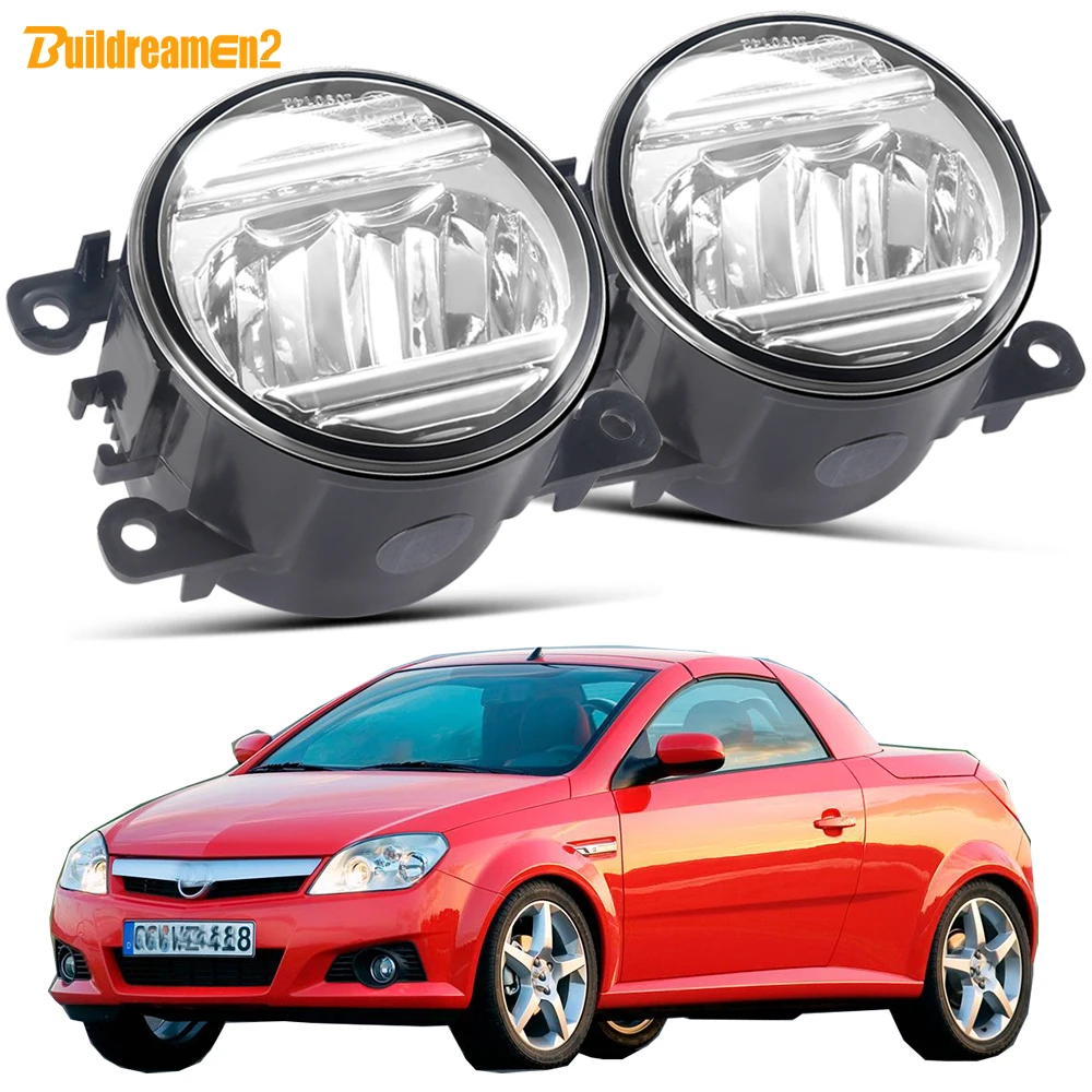 2 Pieces 30W LED Fog Light Assembly H11 Car External Fog Daytime Running Lamp For Opel Tigra TwinTop Convertible 2004 2005 2006