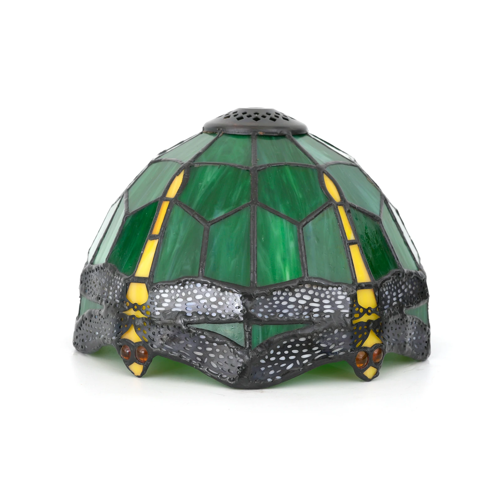 

Винтажный стеклянный абажур из мозаики, диаметр 20 см, подходит для замены абажура для внутреннего потолочного светильника, художественный абажур ручной работы