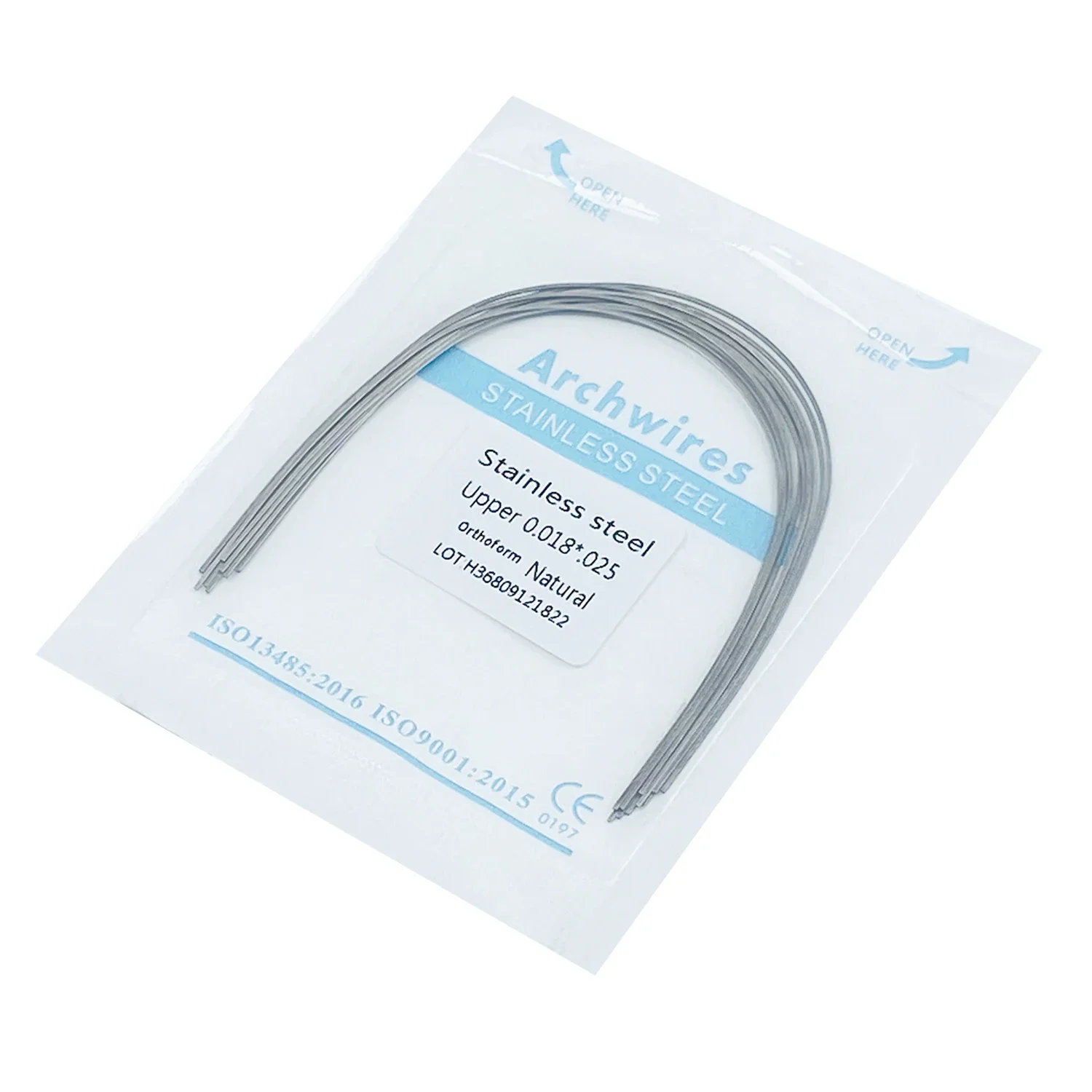 JOLANT 10pcs/Pack Dental Orthodontic Stainless Steel Round/Rectangular  Arch Wires Natural Form Archwire Upper Lower