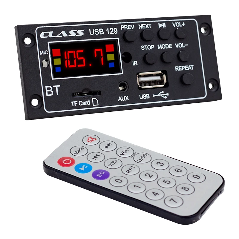 Écran de contrôle USB/SD/AUX/BLUETOOTH, bande adhésive automatique classe USB-129