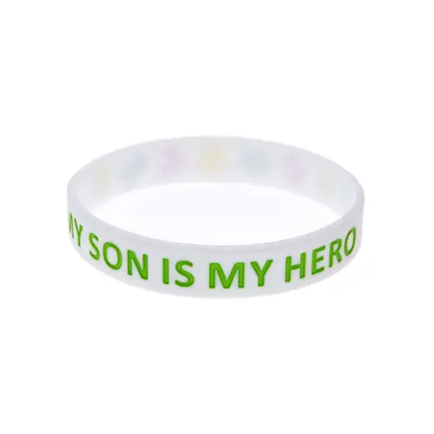 1 PC My Son Is My Hero Silicone Wristband Autism Awareness Inspirational Bracelets Family Love Gift Idea