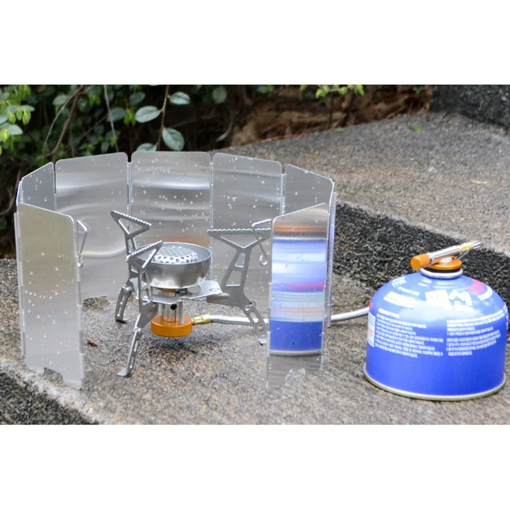 

Folding Wind Shield For Camp Outdoor Windscreen Portable Fuel Saving Windscreen For Camping Stove Barbecue Cooking Space Saving