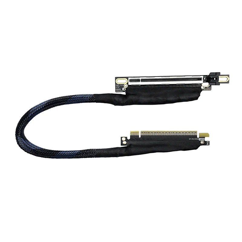 PCIe 5.0 x16 Gen5 Riser-Kabel 64Gbps, 6-lagiges PCB, versilbertes GPU-Verlängerungskabel für Grafikkarten – Detail 22