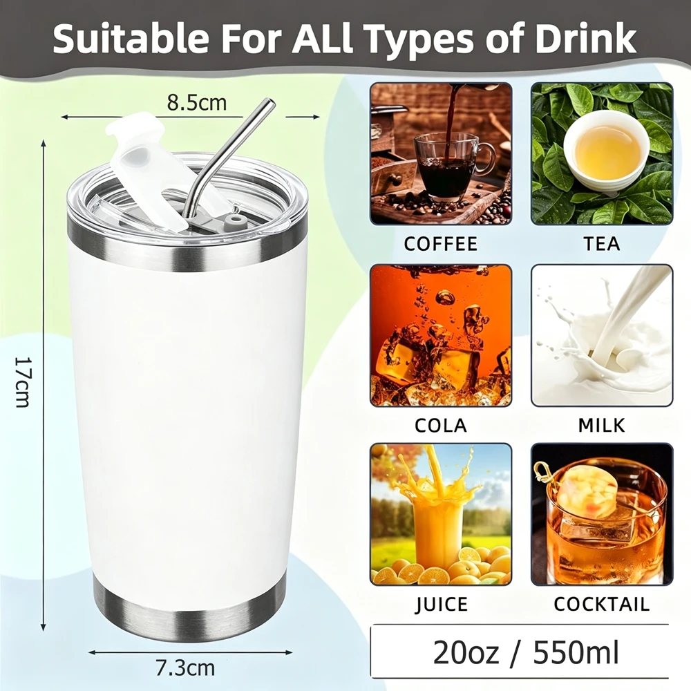20oz Tumbler Mug with Lid and  - Tumbler 20Oz White review and price