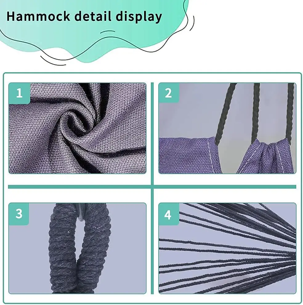 Supporto per sedia amaca con altalena, resistente alle intemperie, massimo 450 libbre, design salvaspazio per uso interno/esterno (grigio)