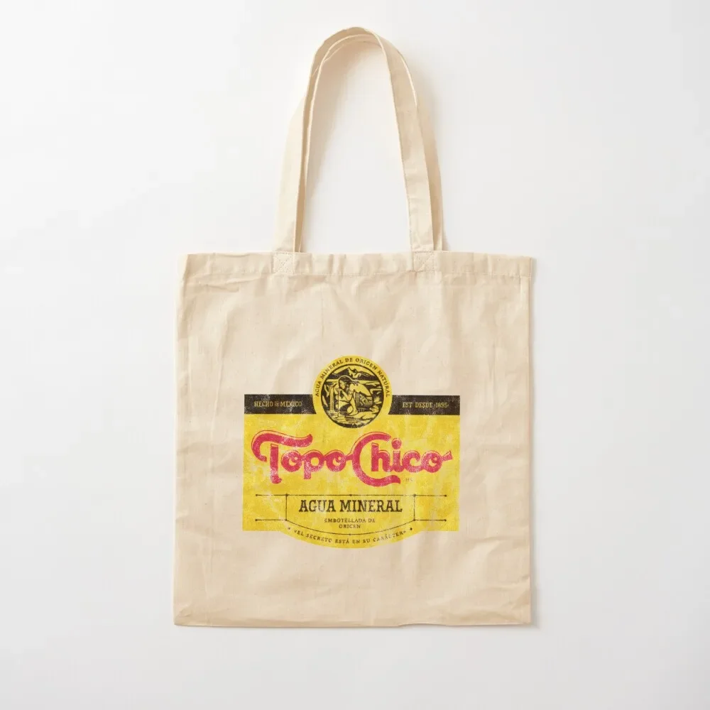 Topo Chico agua mineral worn and washed logo (sparkling mineral water) Tote Bag Shopping bags shopping bag Bag