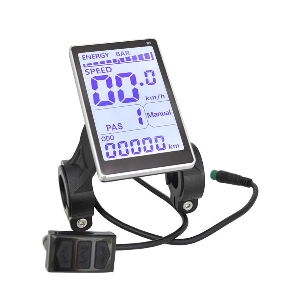 24V 36V 48V Display Electric Bike Display Widespread Compatibility ABS Shell For Durability Responsive Button Controls