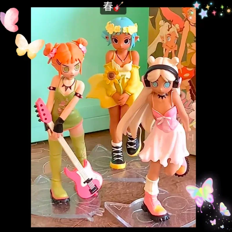 Peach Riot Punk Fairy Second Generation Series Gigi Frankie Poppy Girls Kawaii Figurine Anime Figure Collectible Model Toy Gift