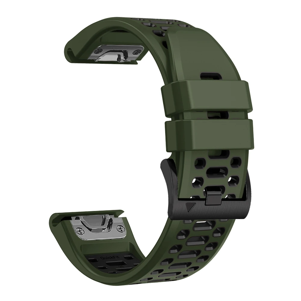 QuickFit 22 mm 26 mm atmungsaktives Sport-Silikonarmband für Garmin Fenix 7X 7 Pro 6X 6 5 5X Plus/Epix 2 47 mm 51 mm Armband-Uhrenarmbänder