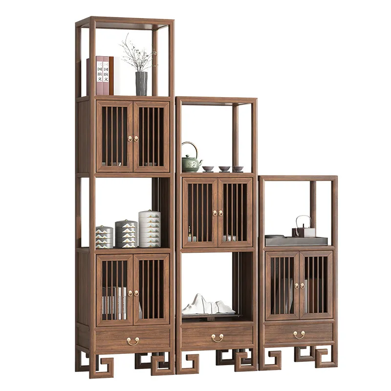 

Wall cabinet walnut color side cabinet simple wall chest cabinet