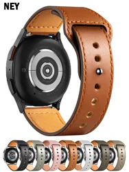 Leather strap For Samsung Galaxy watch 6/5/pro/4/Classic/Active 2 20mm 22mm bracelet Huawei GT 2/Amazfit GTS/GTR 4/3/2 mini Band