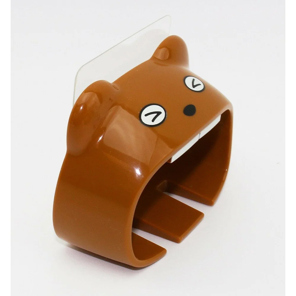 Adorable Bear Shaped Toothbrush Holder Bathroom Organizer Durable Plastic Easy Adhesion Hygienic Design Holds 2 Brushes Cleanup - Image 6