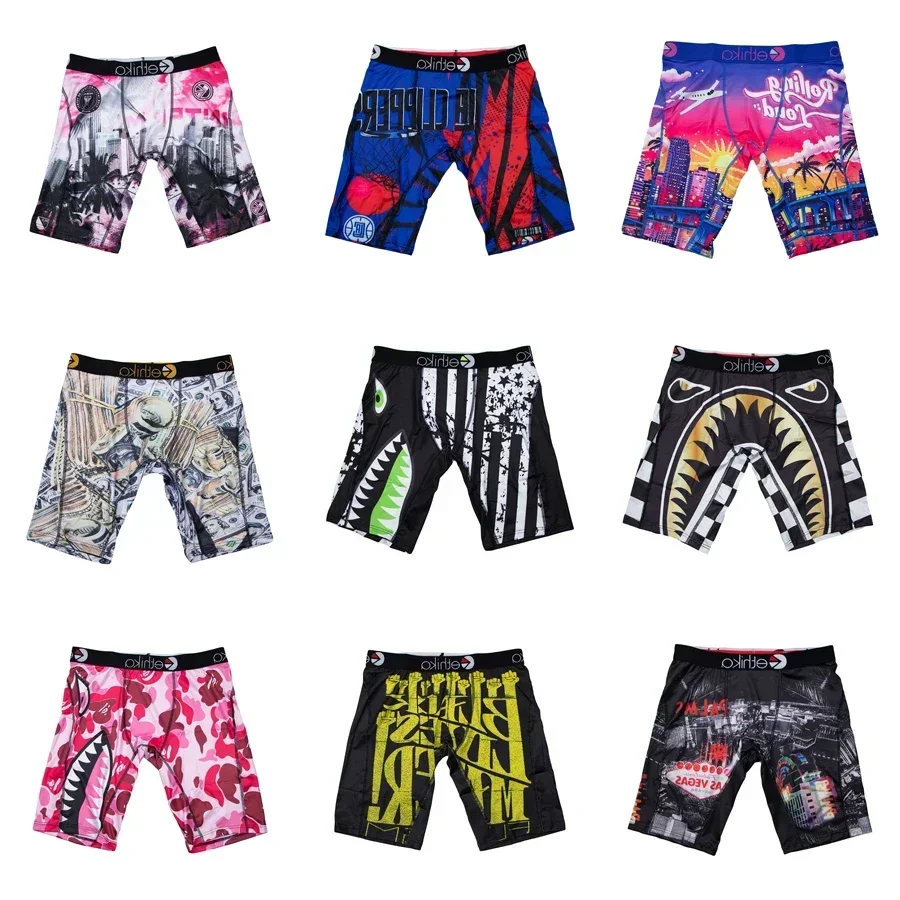 

1Pcs Sexy Men Underwear Boxers Breathable Mens Underpants Fashion Printed Men's Panties Plus Size L-XXXL Man Trunks Boxer Briefs