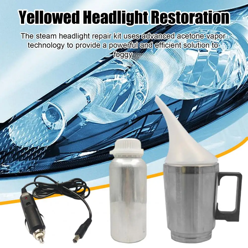 

Auto Vapor Headlight Restoration Kit Enhanced Visibility Long-Lasting Protection Atomizing Cup Headlight Vapor Renovation Tool