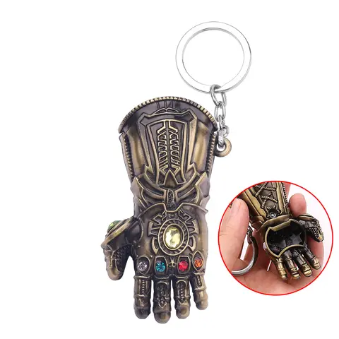 Avengers Thanos Infinity Stones Gloves Bottle Opener KeyChain Jewelry Infinity Gauntlet Keyrings Backpack Key Holder