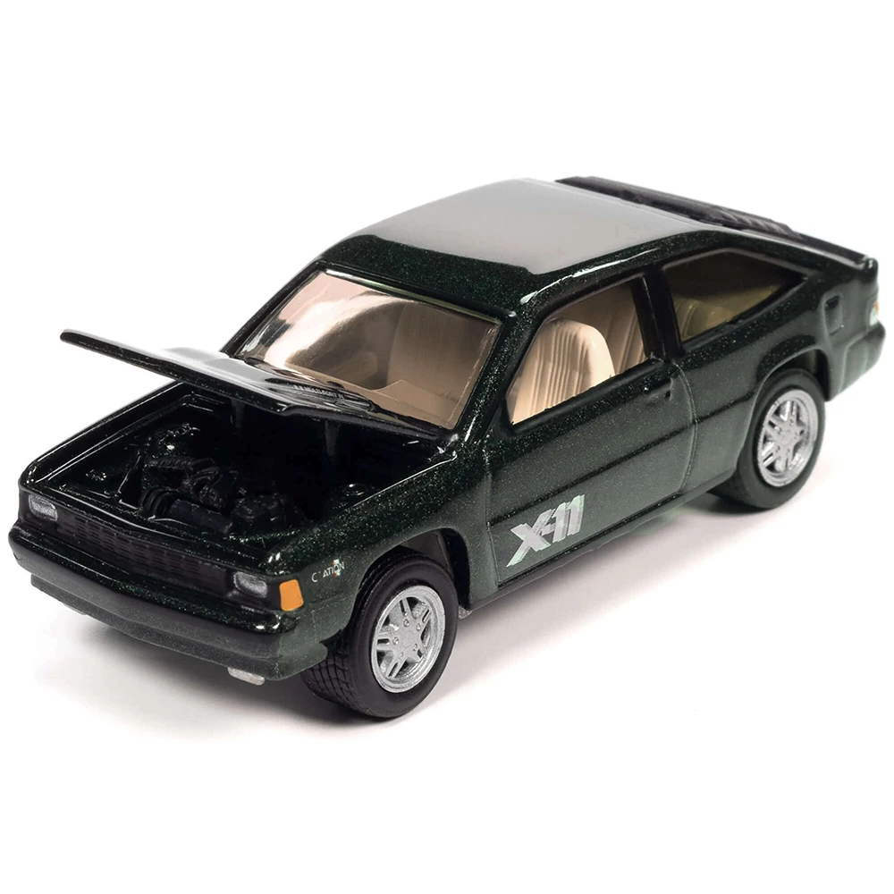 M2 Machines-modelo de coche de bolsillo para niños, juguete de decoración de coche, regalo para niños, 1/64, 1981, Chevy, cita, X-11, GreenLight