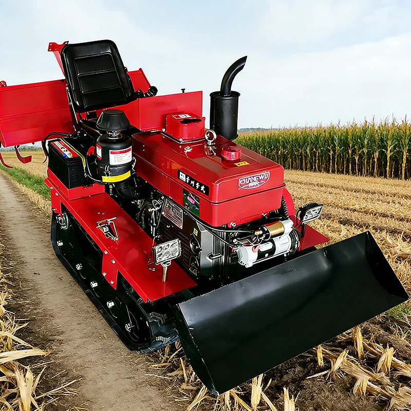 

Индивидуальный дизельный гусеничный трактор 25 л.с. с защитой от скольжения, многофункциональный роторный культиватор, мини-сельскохозяйственный культиватор