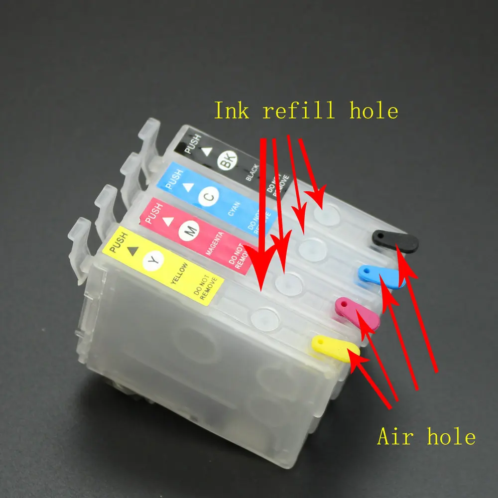 For Epson XP211 Rechargeable Cartridge XP 211 Printer Refill Ink Cartridges For Epson XP211 XP201 XP401 XP101 XP214 XP411 XP204